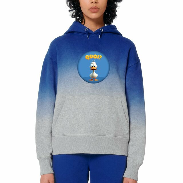 Image front ❀ Sweat à Capuche Standard Dip Dye Oversized Unisexe ~Premium+ ✦ PETIT CANARD [🌐 FR] ✨