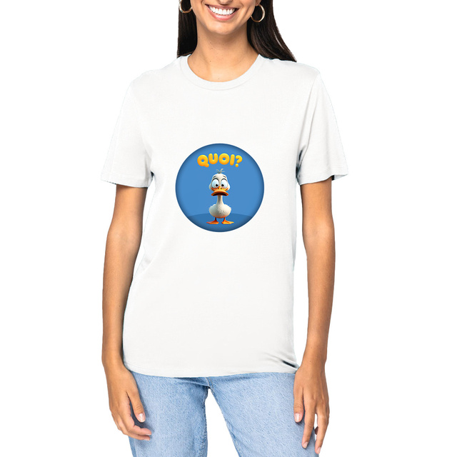 Image front ❀ T-Shirt Mi-Épais Unisexe ~Premium+ ✦ PETIT CANARD [🌐 FR] ✨