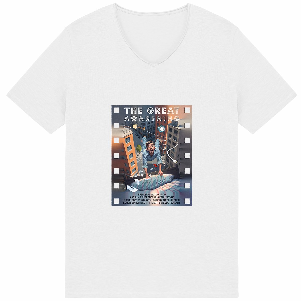 Image back ❀ T-Shirt Léger Homme Slub ~Premium+ ✦ THE GREAT AWAKENING [🌐 EN] ✨