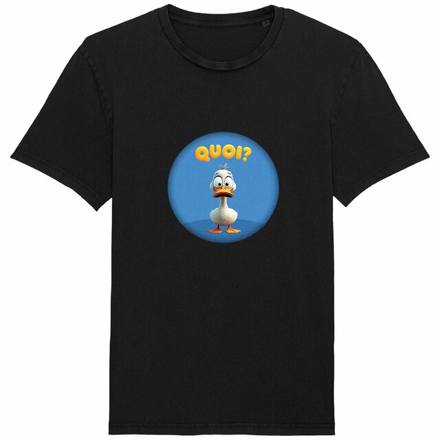 Image back ❀ T-Shirt Mi-Léger Unisexe Vintage ~Premium ✦ PETIT CANARD [🌐 FR] ✨