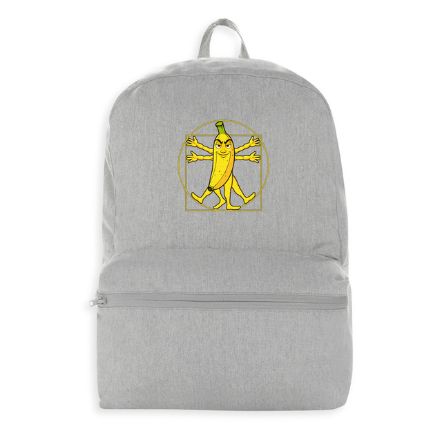 Image front ❀ Sac à dos 100% Recyclé ~Premium+ ✦ LA BANANE DE VITRUVE [🌐 FR] ✨
