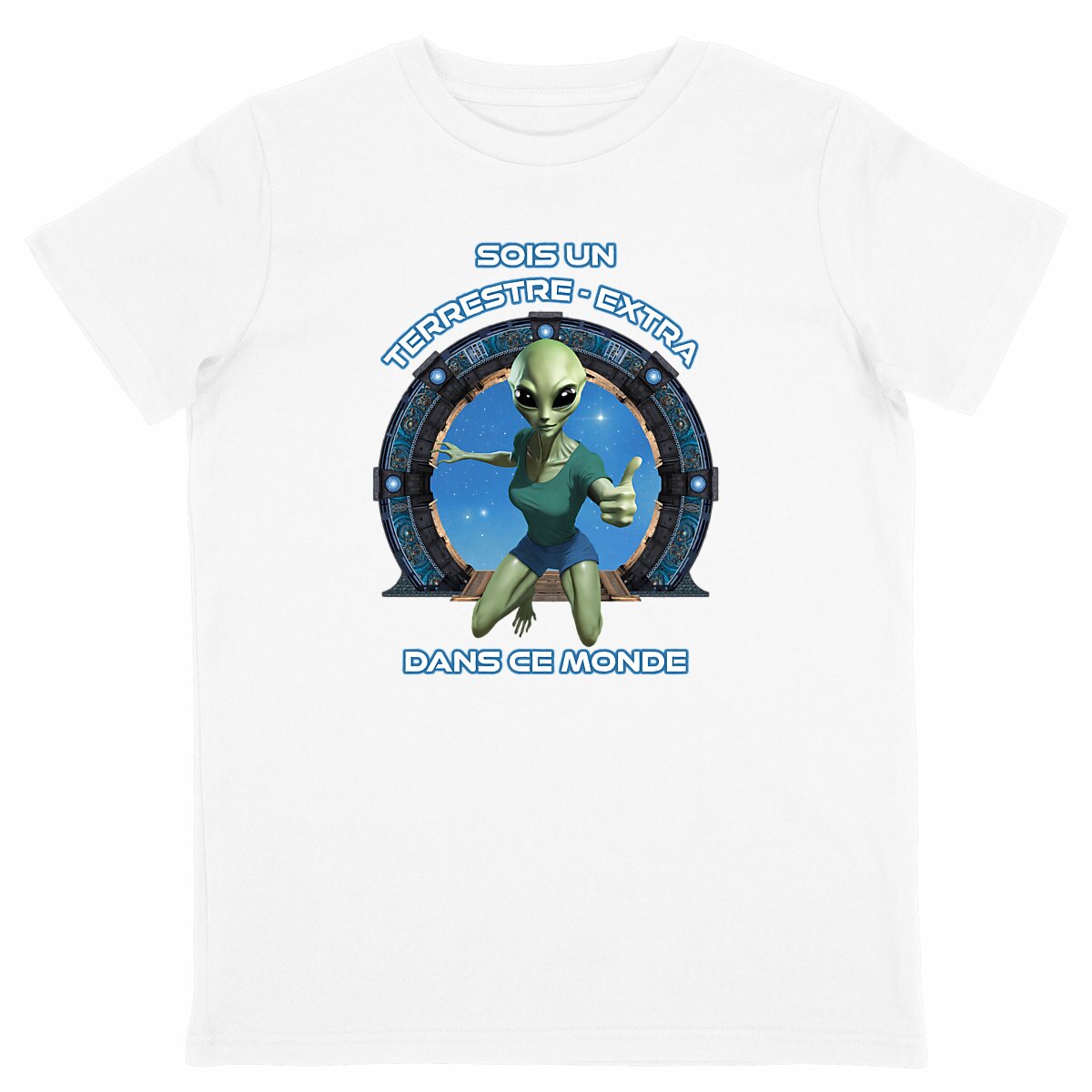 Image back ❀ T-Shirt Léger Unisexe Enfant ~Change ✦ ZETA (EXTRA-TERRESTRE) [🌐 FR] ✨