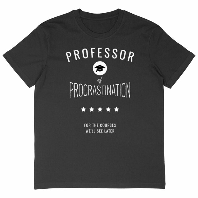 Image back ❀ T-Shirt Épais Homme Oversize ~Premium+ ✦ PROCRASTINATION [🌐 EN] ✨