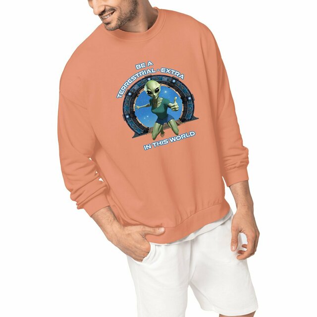 Image front ❀ Sweat-Shirt Standard Oversize Unisexe Made in Portugal ~Premium+ ✦ ZETA (ALIEN) [🌐 EN] ✨