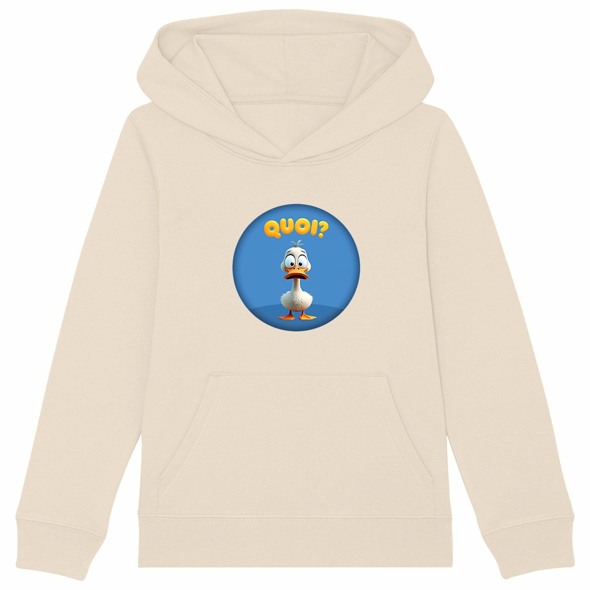 Image back ❀ Sweat-Shirt Épais à Capuche Unisexe Enfant ~Premium+ ✦ PETIT CANARD [🌐 FR] ✨