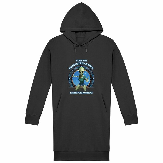 Image back ❀ Robe Sweat Lourde à Capuche Femme ~Premium+ ✦ ZETA (EXTRA-TERRESTRE) [🌐 FR] ✨