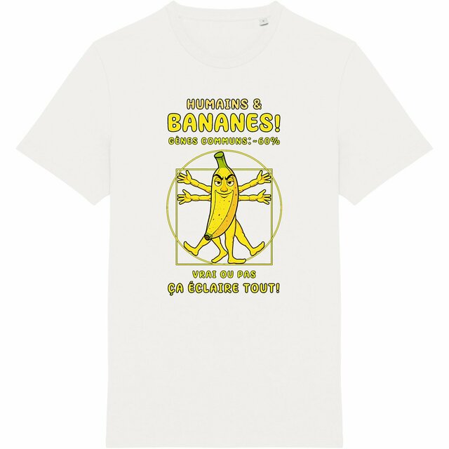 Image back ❀ T-Shirt Unisexe Mi-Épais Made in Portugal ~Premium ✦ LA BANANE DE VITRUVE [🌐 FR] ✨