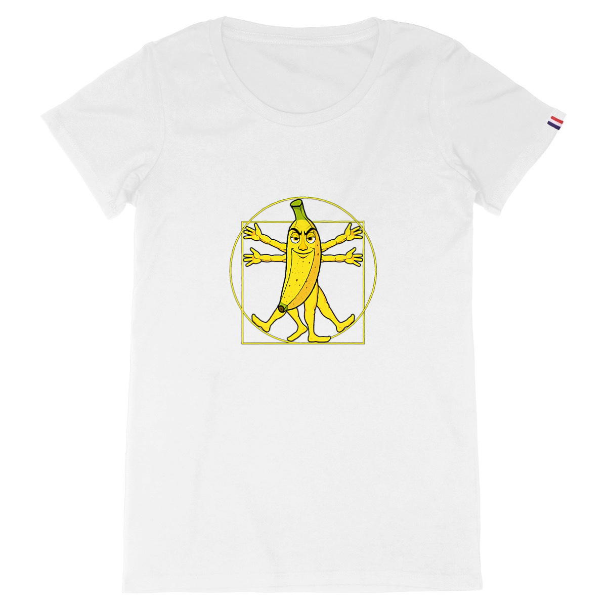 Image back ❀ T-Shirt Mi-Épais Femme Made in France ~Premium+ ✦ LA BANANE DE VITRUVE [🌐 FR] ✨