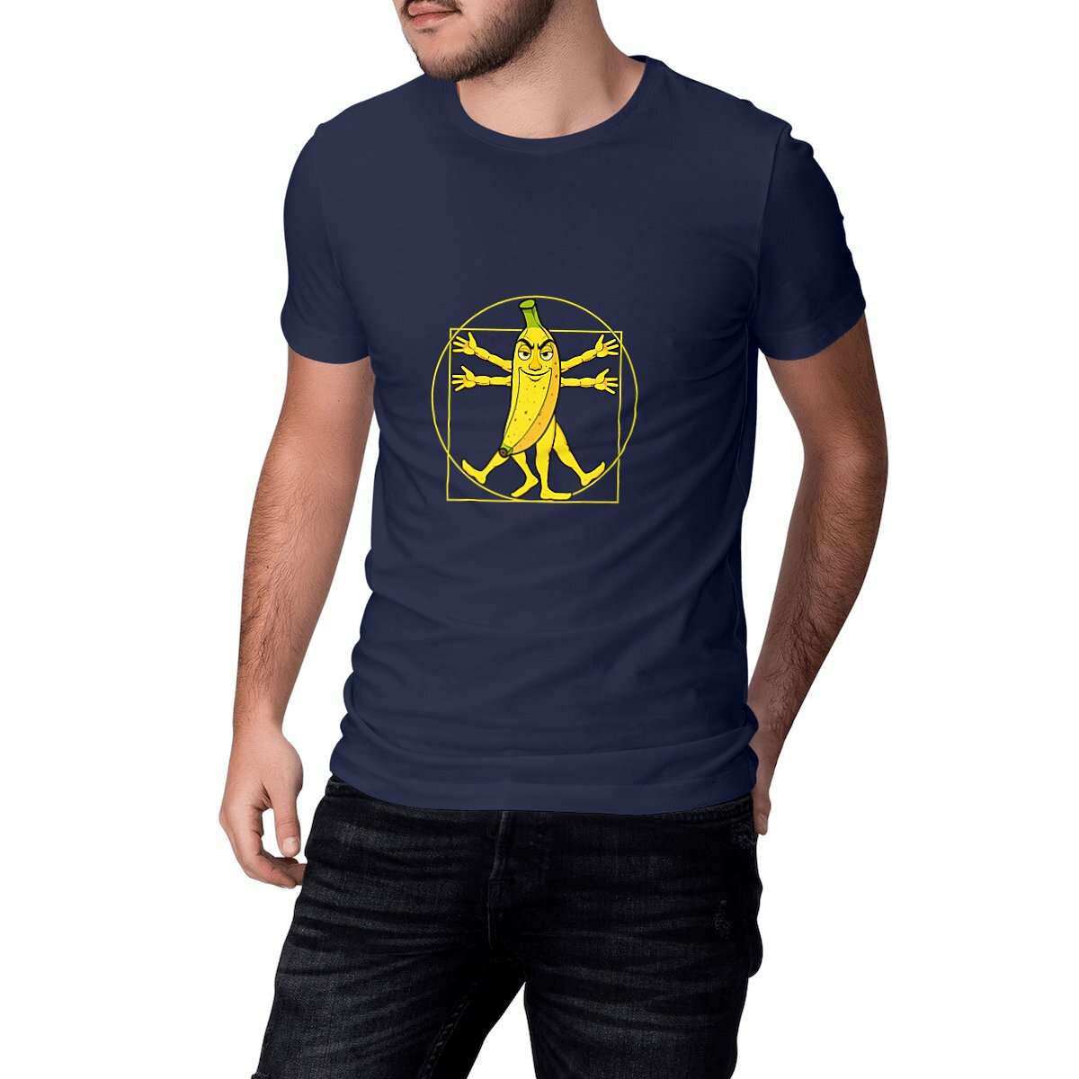 Image front ❀ T-Shirt Léger Classique Unisexe ~Change ✦ LA BANANE DE VITRUVE [🌐 FR] ✨