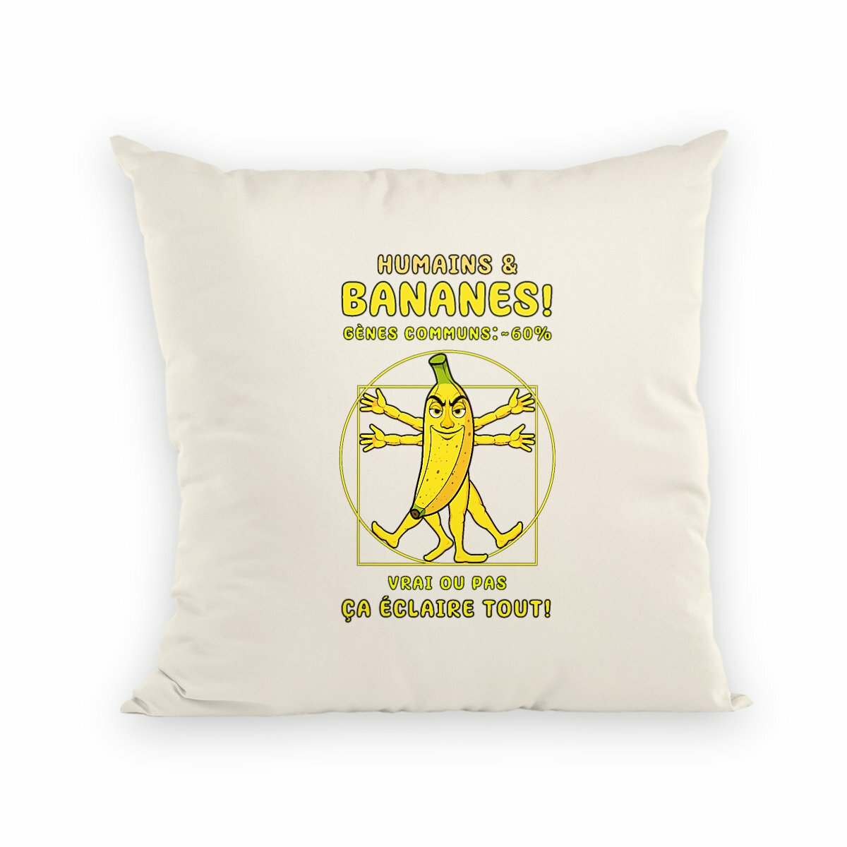 Image back ❀ Coussin + housse ~Premium+ ✦ LA BANANE DE VITRUVE [🌐 FR] ✨