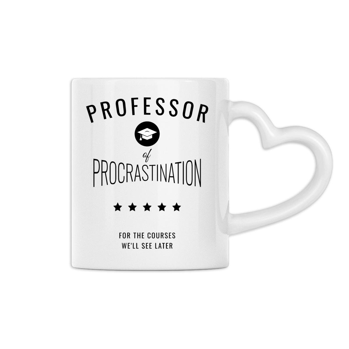 Image back ❀ Mug Céramique Avec Ance En Forme De Cœur Imprimé Sur Chaque Côté ~Premium ✦ PROCRASTINATION [🌐 EN] ✨