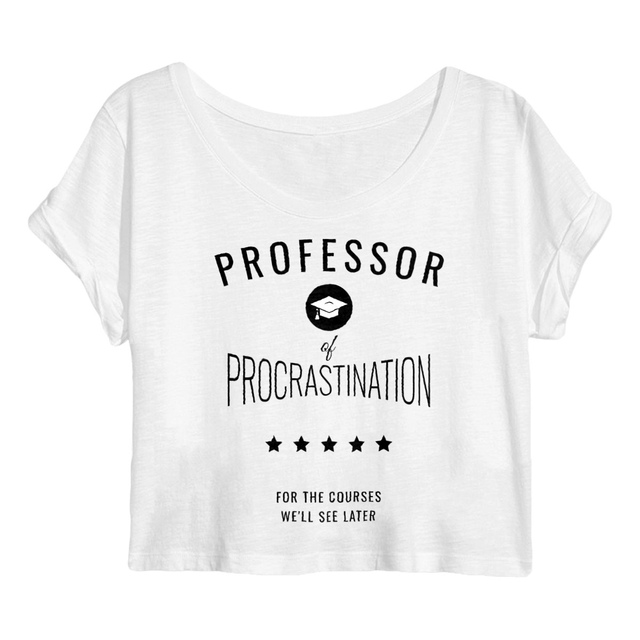 Image back ❀ Crop Top Léger Femme ~Premium+ ✦ PROCRASTINATION [🌐 EN] ✨