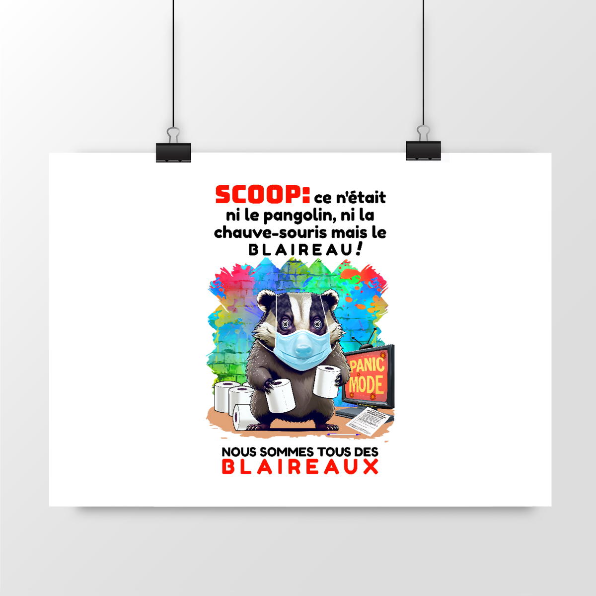 Image back ❀ Poster Horizontal ~Premium ✦ PANIC MODE [🌐 FR] ✨