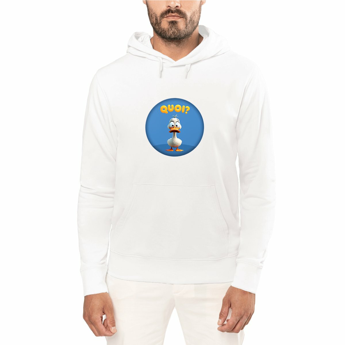 Image front ❀ Sweat-Shirt Standard à Capuche Unisexe ~Premium ✦ PETIT CANARD [🌐 FR] ✨