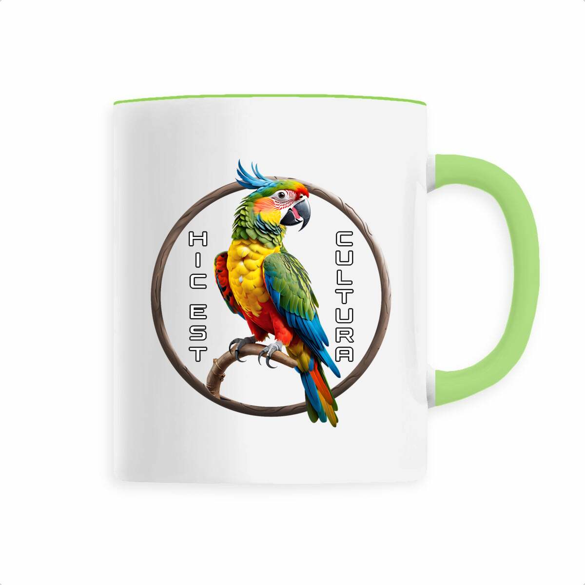 Image back ❀ Mug Céramique Imprimé Sur Chaque Côté ~Premium ✦ PERROQUET [🌐 LAT] ✨
