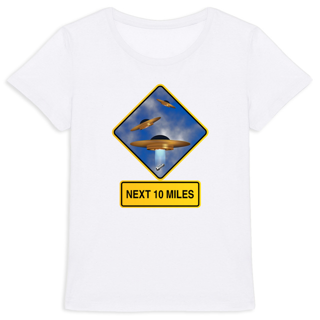 Image back ❀ T-Shirt Mi-Léger Femme ~Premium+ ✦ UFO ALERT [🌐 EN] ✨