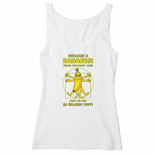 Image back ❀ Débardeur Mi-Léger Femme Cintré ~Premium ✦ LA BANANE DE VITRUVE [🌐 FR] ✨