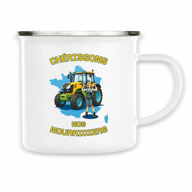 Image back ❀ Mug Metal ~Vintage Imprimé Sur Chaque Côté ✧ SOUTENONS NOS FERMES [🌐 FR] ✨