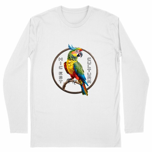 Image back ❀ T-Shirt Classique Mi-Épais Homme Manches Longues ~Premium ✦ PERROQUET [🌐 LAT] ✨