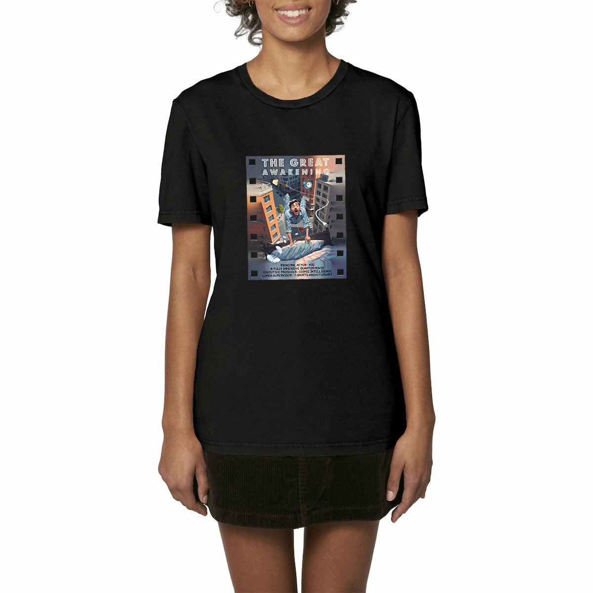 Image front ❀ T-Shirt Mi-Léger Unisexe Vintage ~Premium ✦ THE GREAT AWAKENING [🌐 EN] ✨