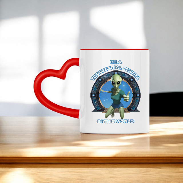 Image front ❀ Mug Céramique Avec Ance En Forme De Cœur Imprimé Sur Chaque Côté ~Premium ✦ ZETA (ALIEN) [🌐 EN] ✨