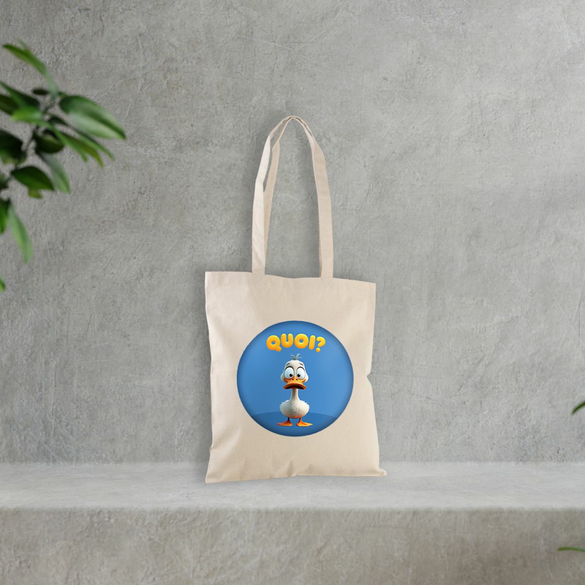 Image front ❀ Totebag Épais ~Premium+ ✦ PETIT CANARD [🌐 FR] ✨
