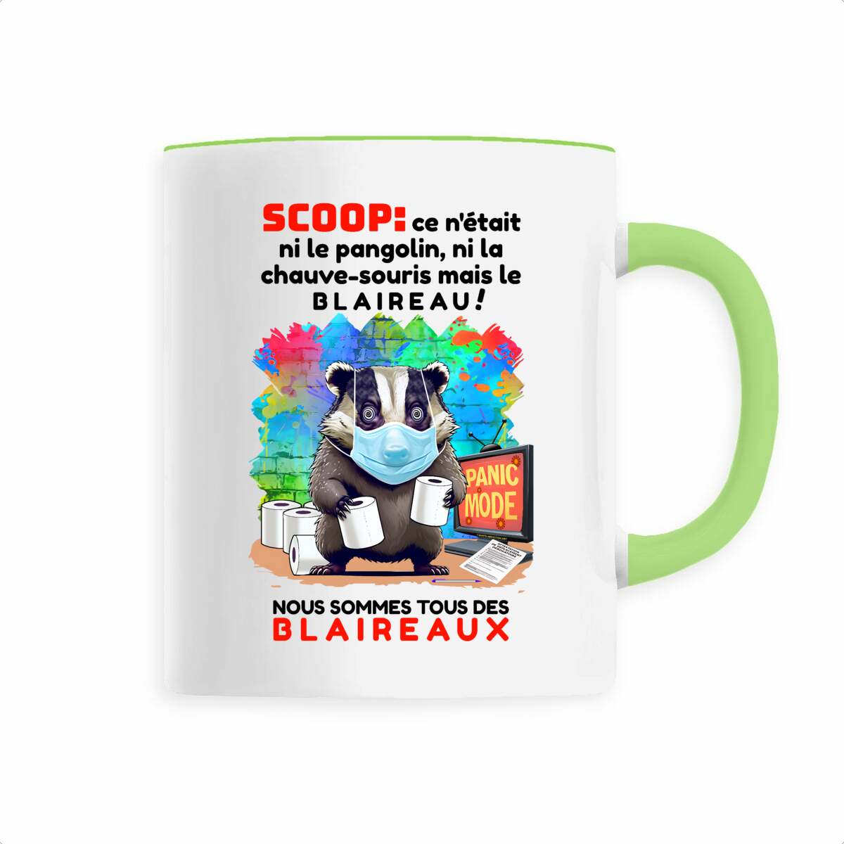 Image back ❀ Mug Céramique Imprimé Sur Chaque Côté ~Premium ✦ PANIC MODE [🌐 FR] ✨