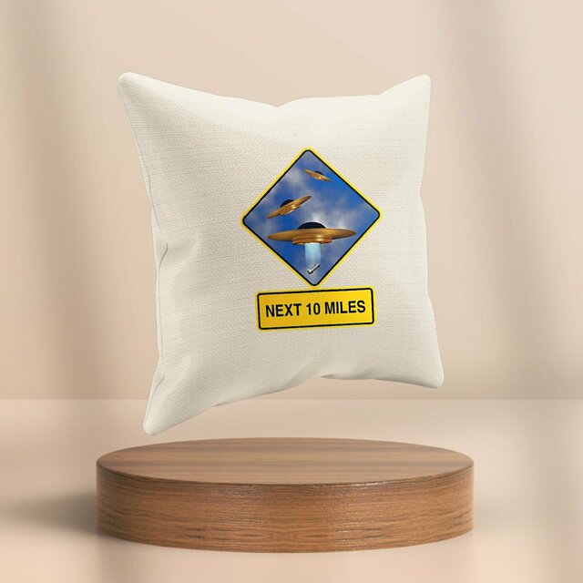 Image front ❀ Coussin + housse ~Premium+ ✦ UFO ALERT [🌐 EN] ✨