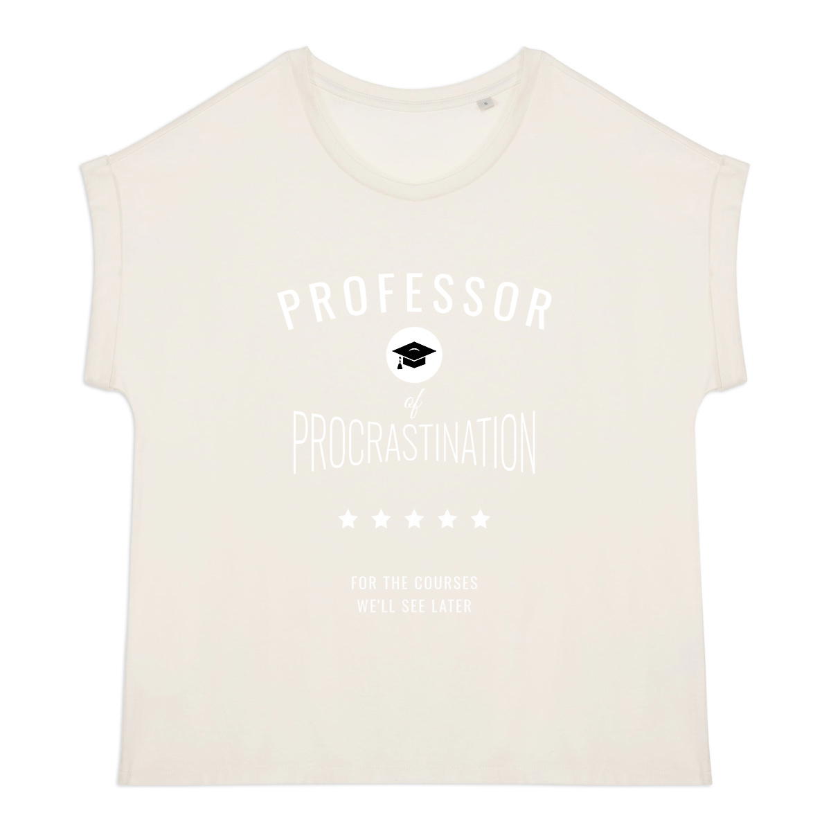 Image back ❀ T-Shirt Mi-Léger Femme Manches à Revers ~Premium ✦ PROCRASTINATION [🌐 EN] ✨