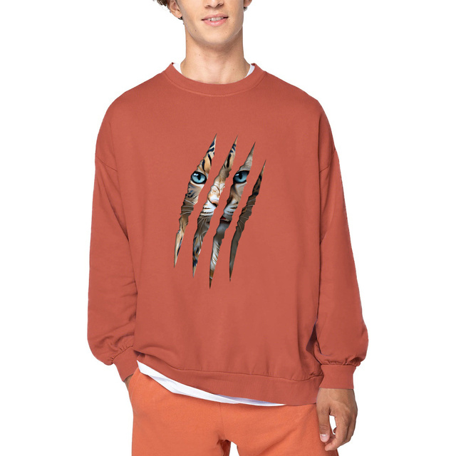 Image front ❀ Sweat-Shirt Standard Oversize Unisexe Made in Portugal ~Premium+ ✦ LA GRIFFE DU CHAT [🌐 INT] ✨