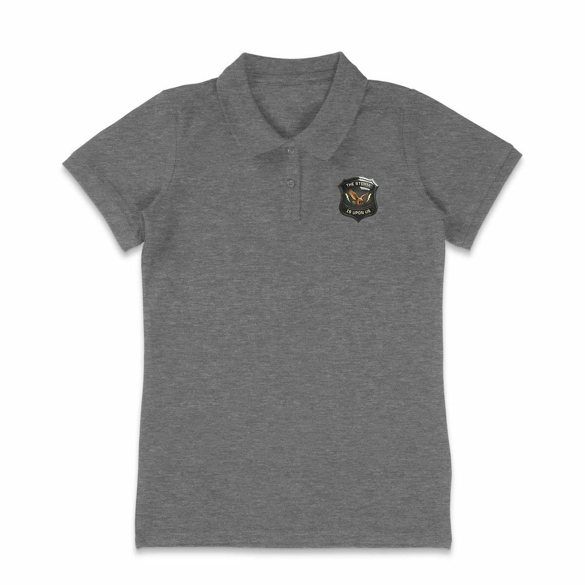 Image back ❀ Polo Mi-Épais Femme ~Premium Visuel Devant & au Dos ✦ THE STORM IS UPON US [🌐 EN] ✨