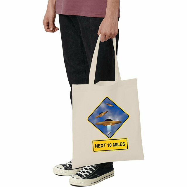 Image front ❀ Totebag Léger ~Premium ✦ UFO ALERT [🌐 EN] ✨