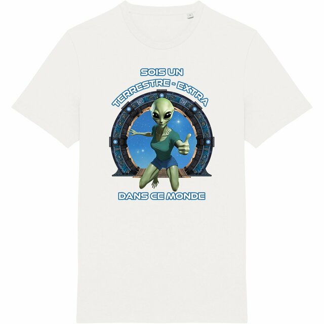 Image back ❀ T-Shirt Unisexe Mi-Épais Made in Portugal ~Change ✦ ZETA (EXTRA-TERRESTRE) [🌐 FR] ✨