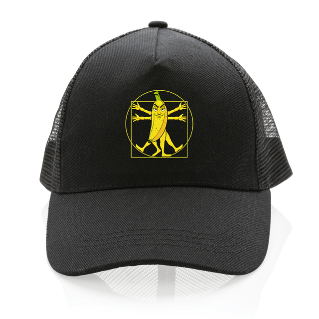 Image front ❀ Casquette Trucker 100% recyclée ~Premium ✦ LA BANANE DE VITRUVE [🌐 FR] ✨