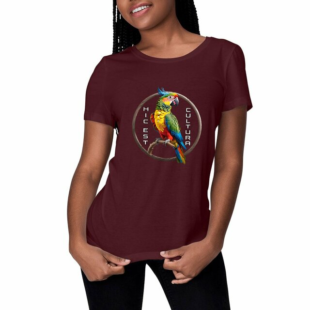 Image front ❀ T-Shirt Léger Classique Femme ~Change ✦ PERROQUET [🌐 LAT] ✨