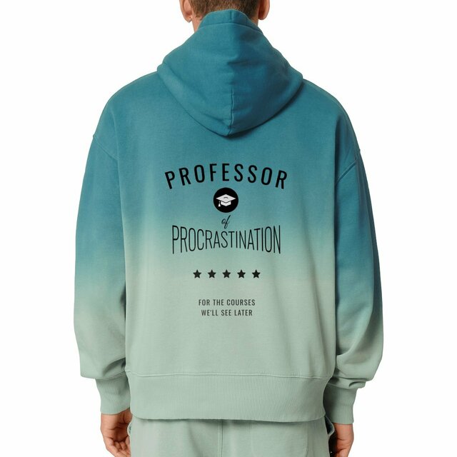 Image front ❀ Sweat à Capuche Standard Dip Dye Oversized Unisexe ~Premium+ ✦ PROCRASTINATION [🌐 EN] ✨