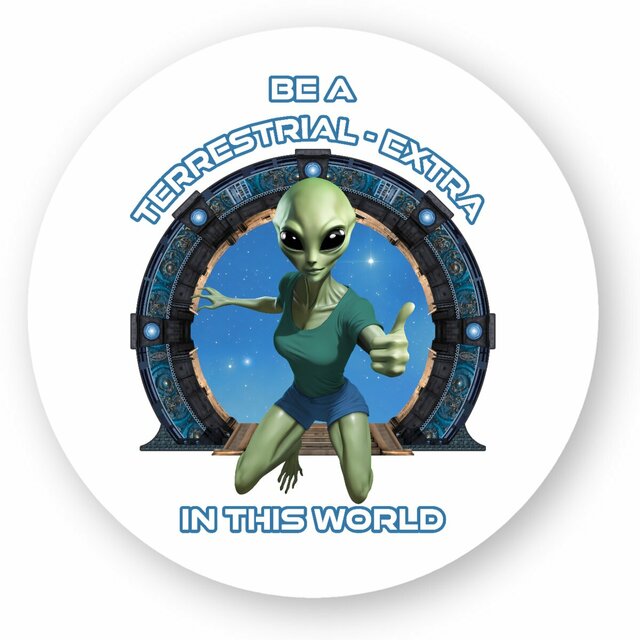 Image front ❀ Autocollant Rond / Sticker ~Premium ✦ ZETA (ALIEN) [🌐 EN] ✨