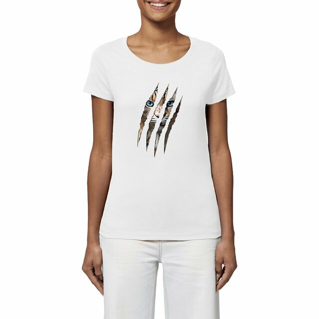 Image front ❀ T-Shirt Léger Femme ~Premium ✦ LA GRIFFE DU CHAT [🌐 INT] ✨