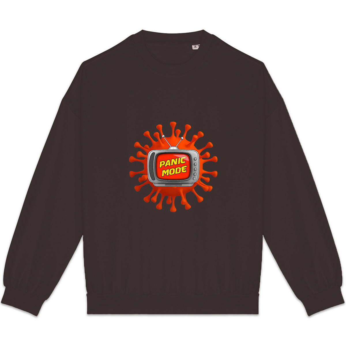 Image back ❀ Sweat-Shirt Standard Oversize Unisexe Made in Portugal ~Premium+ ✦ PANIC MODE [🌐 FR] ✨