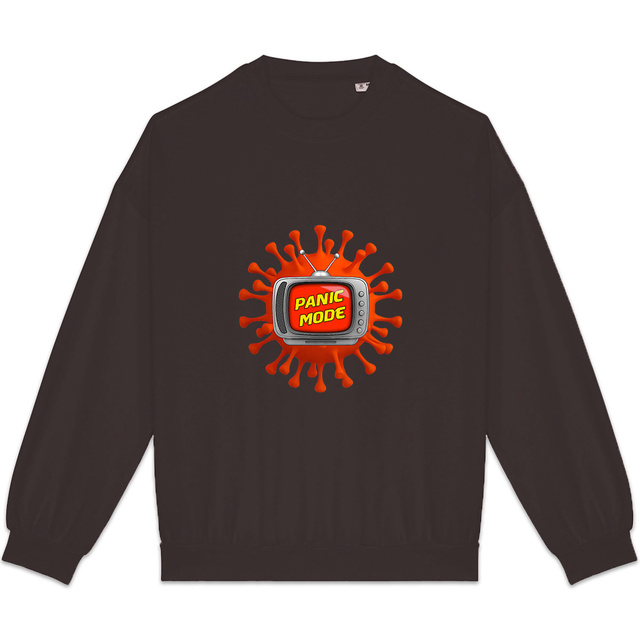 Image back ❀ Sweat-Shirt Standard Oversize Unisexe Made in Portugal ~Premium+ ✦ PANIC MODE [🌐 FR] ✨