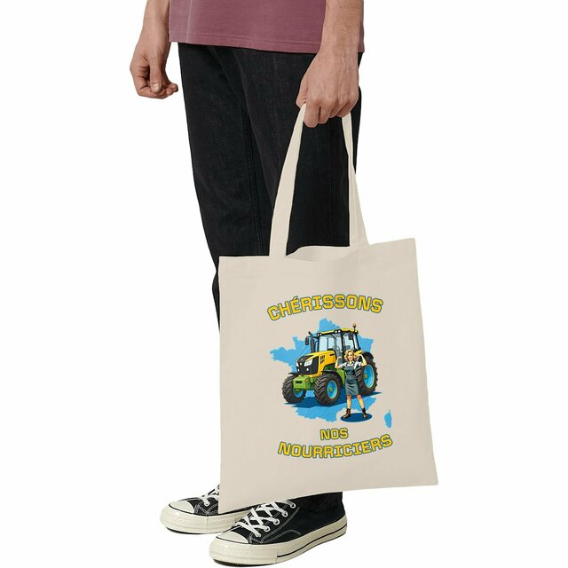 Image front ❀ Totebag Léger ~Premium ✧ SOUTENONS NOS FERMES [🌐 FR] ✨