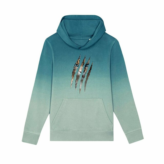 Image back ❀ Sweat à Capuche Standard Oversize Dip Dye Enfant Unisexe ~Premium+ ✦ LA GRIFFE DU CHAT [🌐 INT] ✨