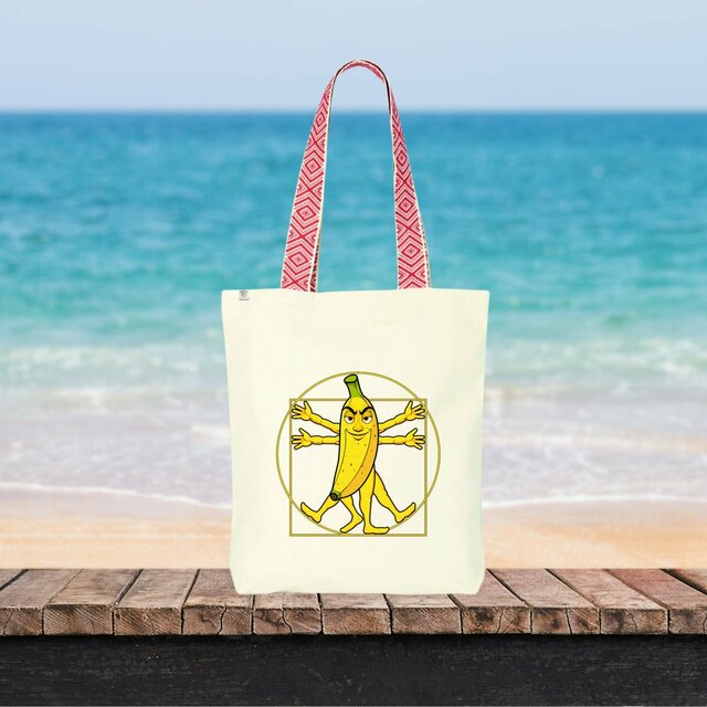 Image front ❀ Totebag Ethnique ~Premium+ ✦ LA BANANE DE VITRUVE [🌐 FR] ✨