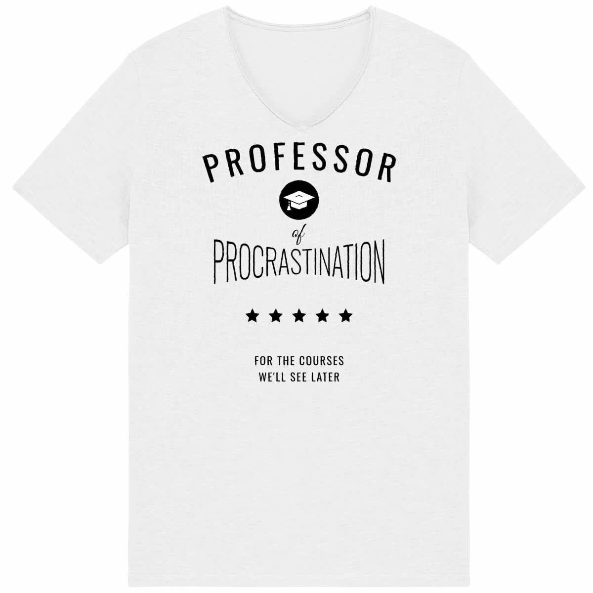 Image back ❀ T-Shirt Léger Homme Slub ~Premium+ ✦ PROCRASTINATION [🌐 EN] ✨