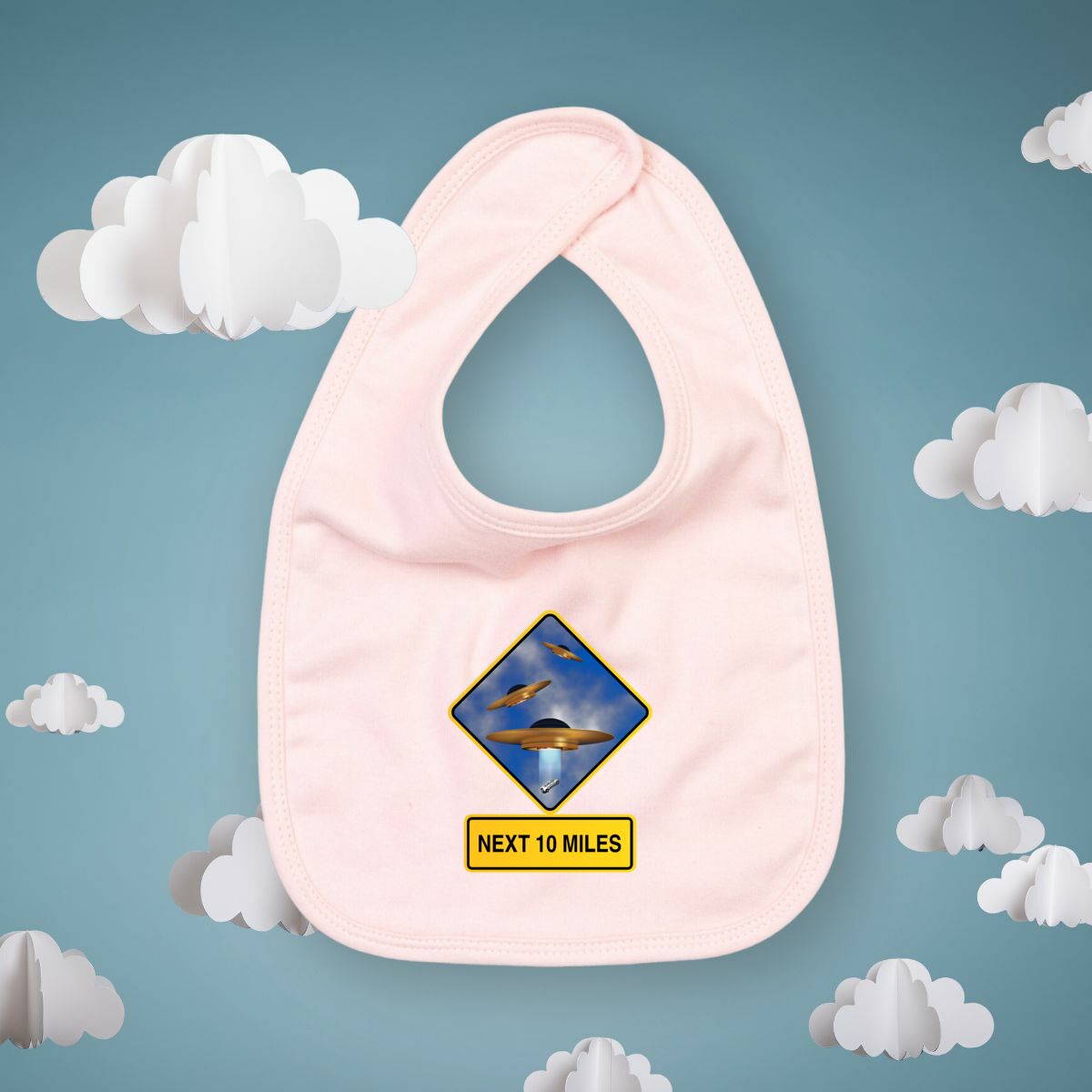 Image front ❀ Bavoir Bébé ~Premium+ ✦ UFO ALERT [🌐 EN] ✨