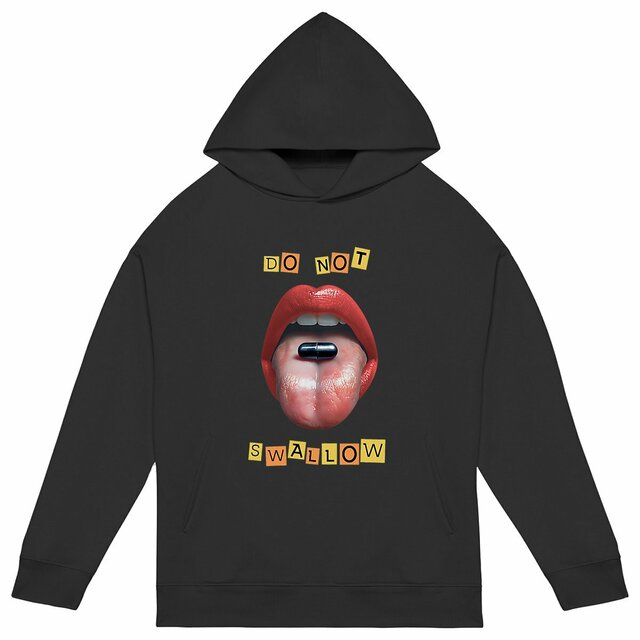 Image back ❀ Sweat-Shirt Standard à Capuche Unisexe Oversize ~Premium+ ✦ BLACK PILL - NE PAS AVALER [🌐 EN] ✨