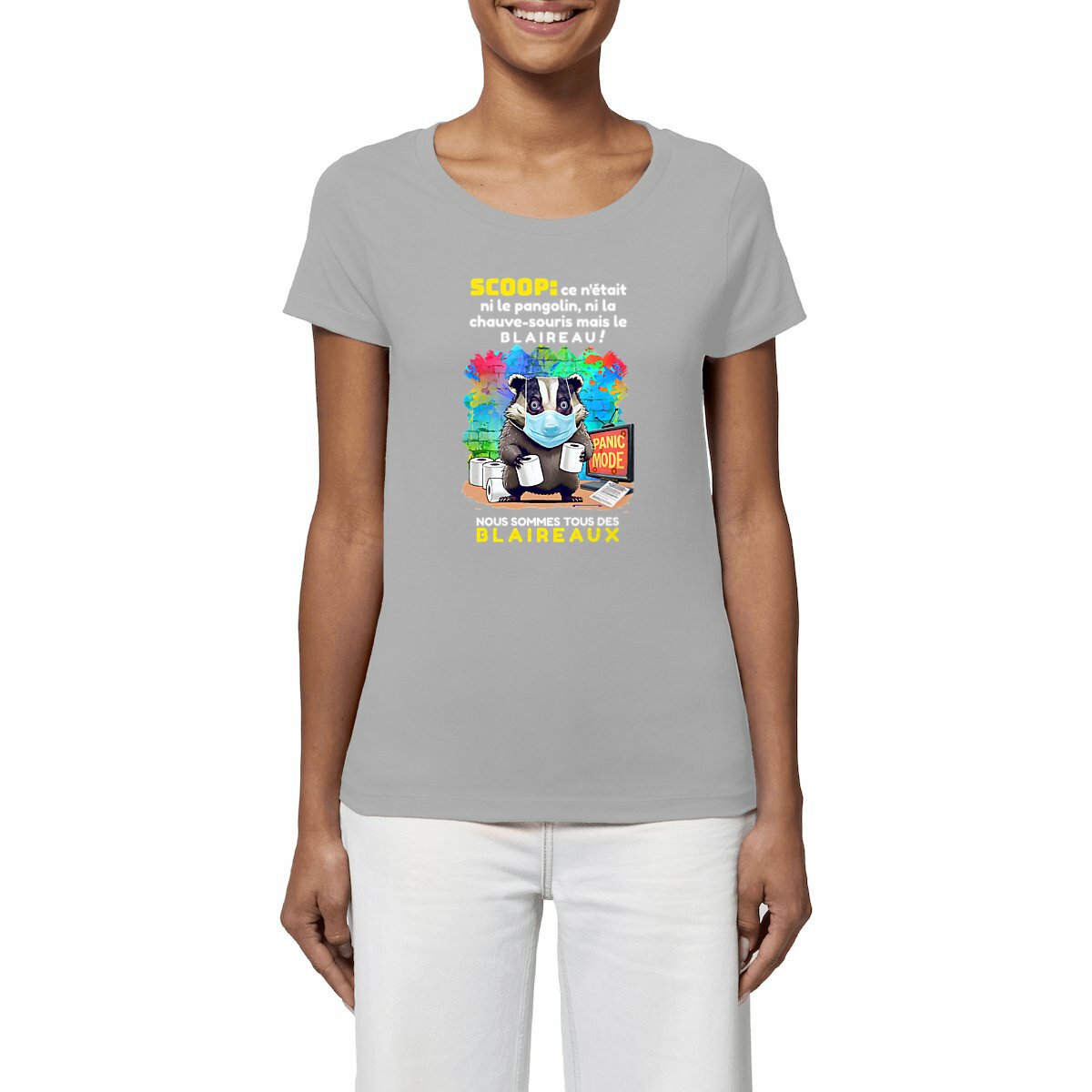 Image front ❀ T-Shirt Léger Femme ~Premium ✦ PANIC MODE [🌐 FR] ✨