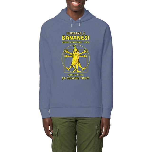 Image front ❀ Sweat-Shirt Standard à Capuche Unisexe Poches Latérales ~Premium+ ✦ LA BANANE DE VITRUVE [🌐 FR] ✨