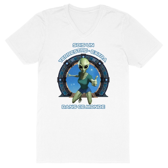 Image back ❀ T-Shirt Léger Homme Col V ~Change ✦ ZETA (EXTRA-TERRESTRE) [🌐 FR] ✨
