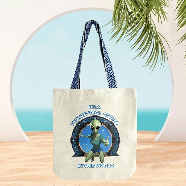 Image front ❀ Totebag Ethnique ~Premium+ ✦ ZETA (ALIEN) [🌐 EN] ✨
